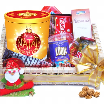 Cesta Natal com Panetone na Lata Cesta Natal com Panetone na Lata